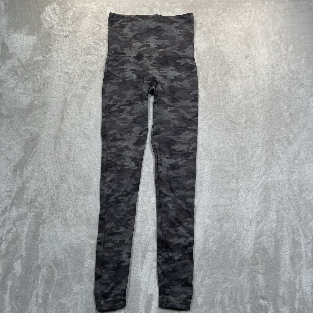 Spanx Look At Me Now Leggings‎ Gray Camo Women's Small